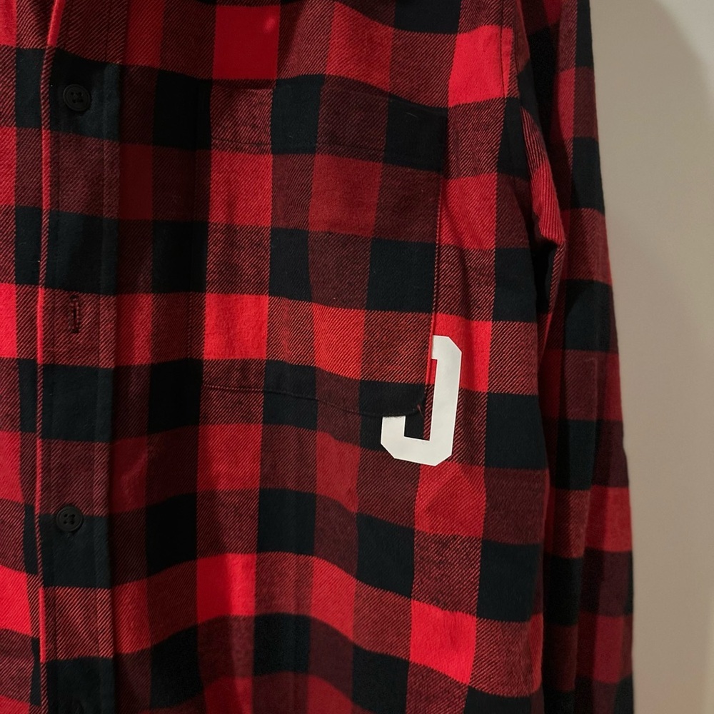 Oakley Shirt Mens XL Red Flannel Plaid Custom Fit Button Up Long Sleeve - Picture 2 of 3